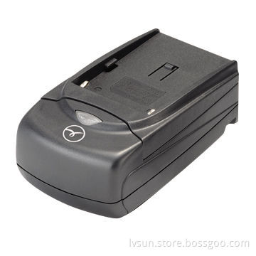Camera Battery Charger with Universal Charger Base, Exchangeable Charger Plate